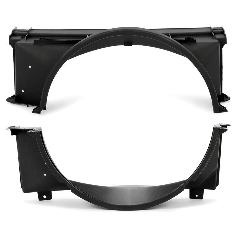 HECASA Fan Shroud Compatible with 19881999 Chevy Chevrolet GMC Sierra CK 1500 2500 3500 Series Replacement for 15739589 GM3110116 15696691 GM3110117 Front Upper Lower Radiator Fan Shroud Black - Image 3