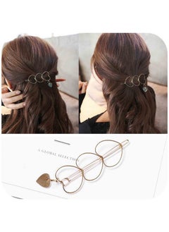 Yheakne Boho Love Heart Hair Clip Barrette Gold Hollow Hair Barrette Hairpin Metal Geometry Hair Clip Minimalist Bobby Pin Modern Hair Accessories For Women And Girls (Heart)  - Image 1