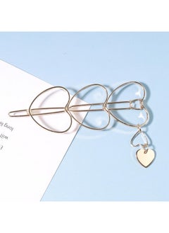 Yheakne Boho Love Heart Hair Clip Barrette Gold Hollow Hair Barrette Hairpin Metal Geometry Hair Clip Minimalist Bobby Pin Modern Hair Accessories For Women And Girls (Heart)  - Image 2