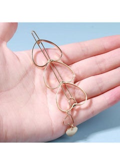 Yheakne Boho Love Heart Hair Clip Barrette Gold Hollow Hair Barrette Hairpin Metal Geometry Hair Clip Minimalist Bobby Pin Modern Hair Accessories For Women And Girls (Heart)  - Image 5