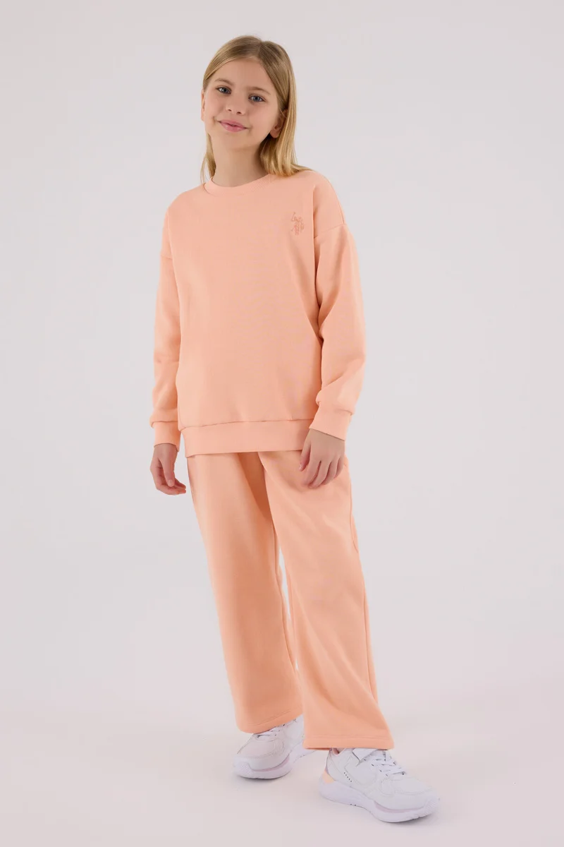 U.S. Polo Assn. U.S. Polo Assn Girls Salmon Tracksuit Set