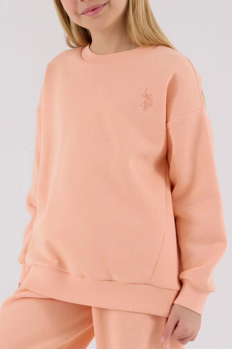 U.S. Polo Assn. U.S. Polo Assn Girls Salmon Tracksuit Set