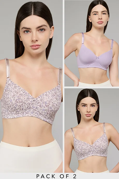 أر أند بي 2 Pack Printed Wireless Bras