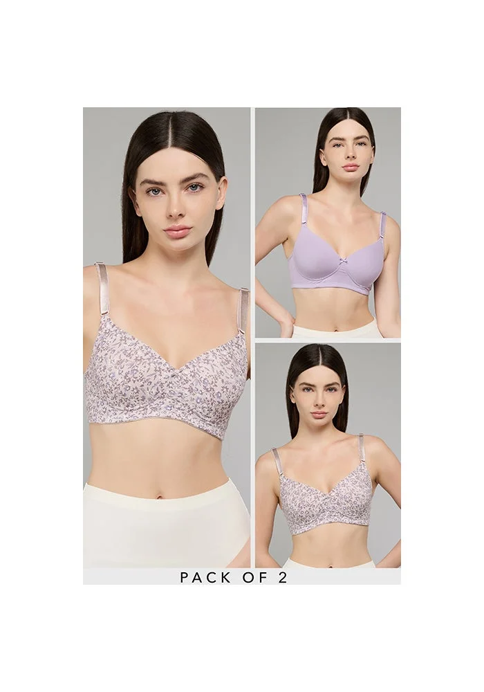 R&b 2 Pack Printed Wireless Bras