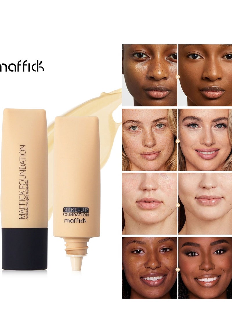 maffick Shade-Perfect Foundation, 12 Shades, Oil-Control Matte Finish, Full Coverage, Long-Lasting Wear - Image 2