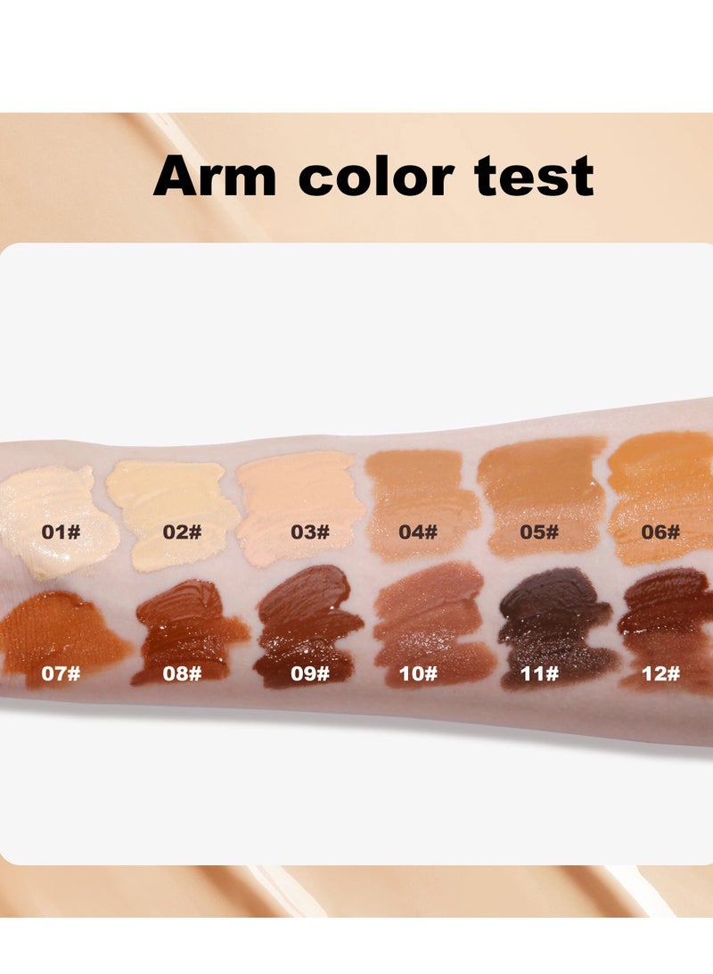 maffick Shade-Perfect Foundation, 12 Shades, Oil-Control Matte Finish, Full Coverage, Long-Lasting Wear - Image 3