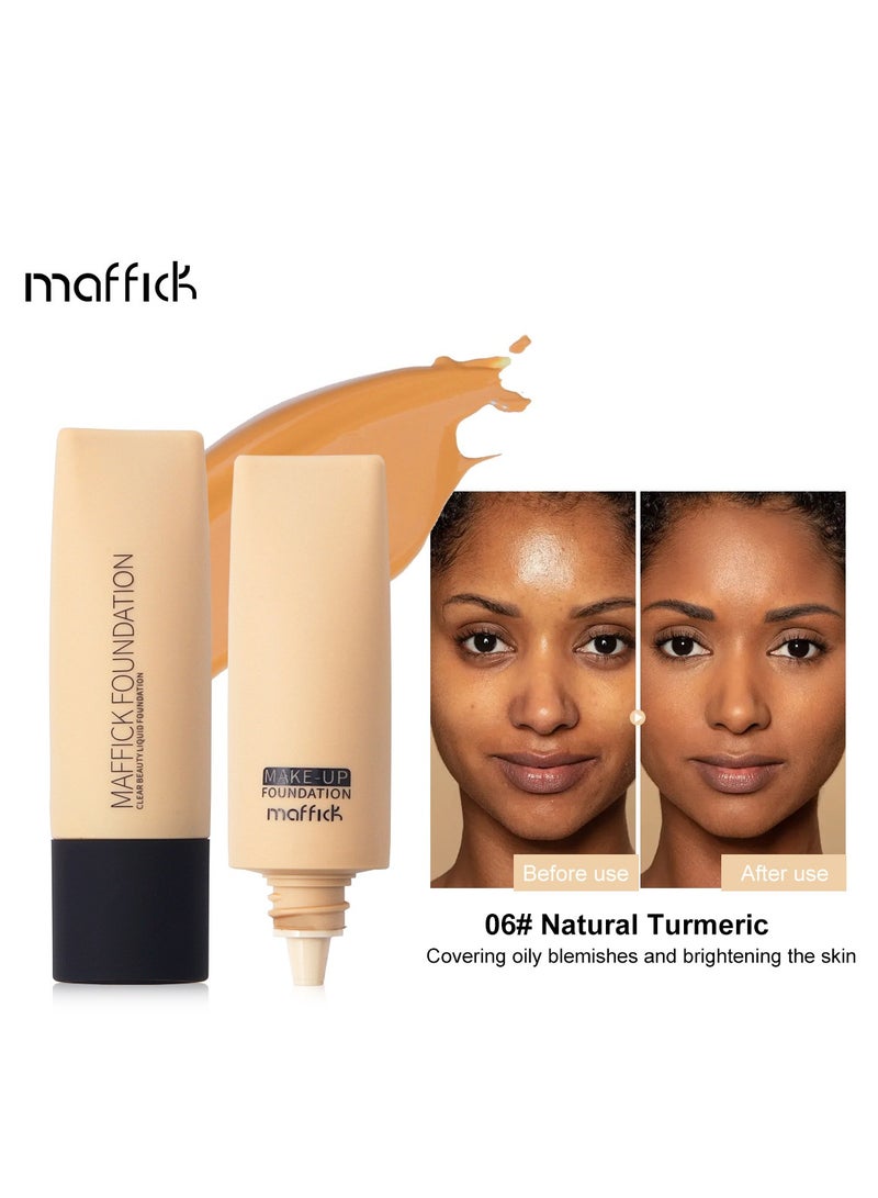 maffick Shade-Perfect Foundation, 12 Shades, Oil-Control Matte Finish, Full Coverage, Long-Lasting Wear - Image 1
