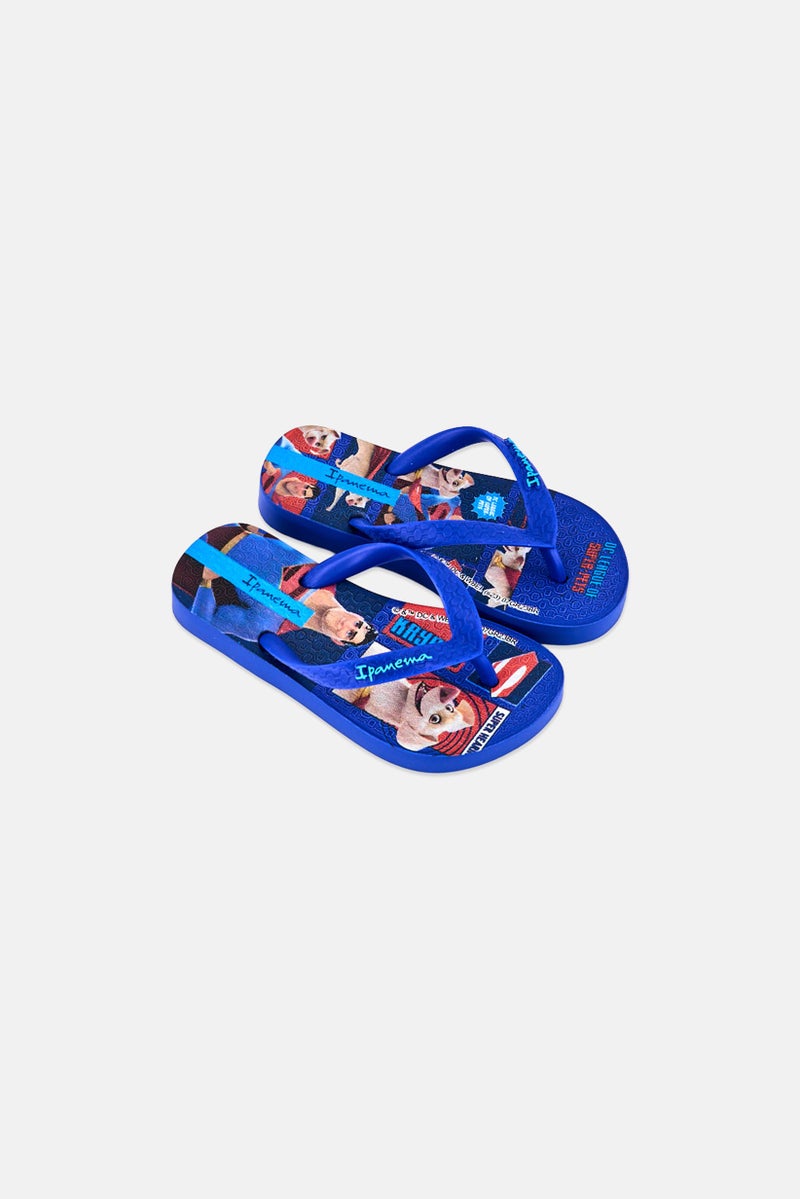 Ipanema Toddlers Boy Super Pets Slip On Slippers, Blue - Image 2