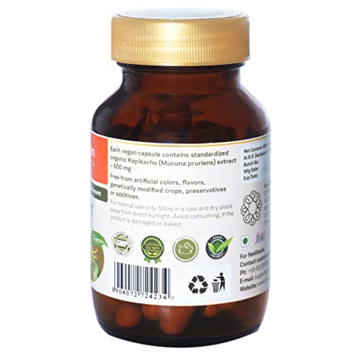 Sitaram Ayurveda Kapikachu | Ayurvedic Herbal Supplement with Mucuna Pruriens | Supports Nervous System, Mental Wellness & Vitality | Natural L-Dopa Source | Vegan | 60 Nos - Image 2