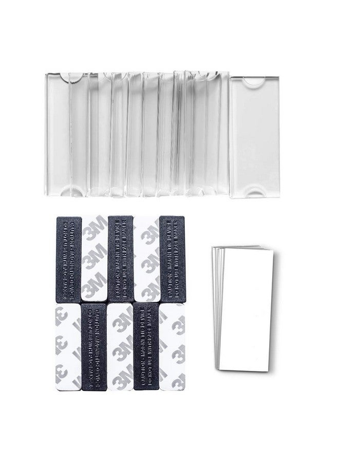 Wukong Magnetic Name Tags Kit, Magnetic Badge Holders W/ 3 Strong Neodymium Magnets, 3M Adhesive Tape, Clear Acrylic Mini Sign Display Holder And Printable Name Label, Business Name Tag/Id Badge Set Of 10 - Image 3