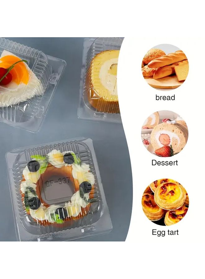 50 Pack Clear Square Food Storage Containers With Flip Top Lids Stackable BPA Free - Image 5