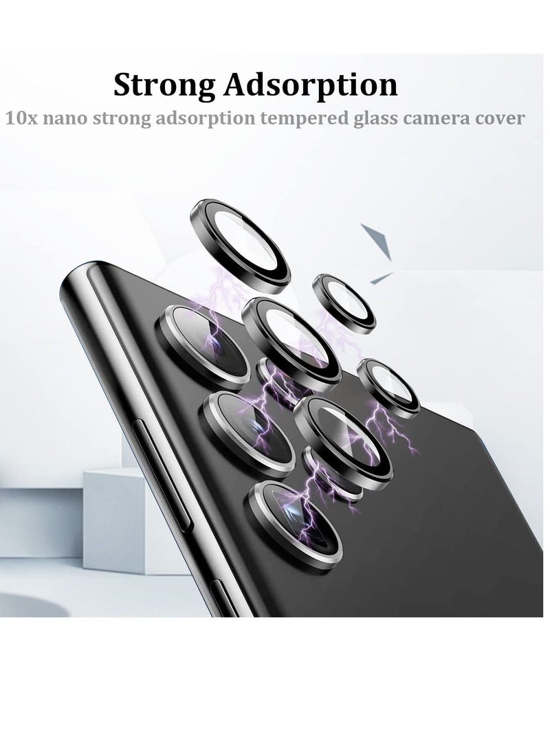 Phone Planet Camera Lens Tempered Glass Protector for Galaxy S22 Ultra, Aviation Aluminum Alloys Protection Cap Scratch Resistant Protector, Compatible with Galaxy S22 Ultra - Image 4