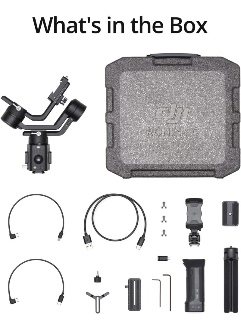 Dji World DJI Ronin-SC - Camera Stabilizer, 3-Axis Handheld Gimbal for DSLR and Mirrorless Cameras, Up to 4.4lbs Payload, Sony, Panasonic Lumix, Nikon, Canon, Lightweight Design, Cinematic Filming, Black  - Image 3