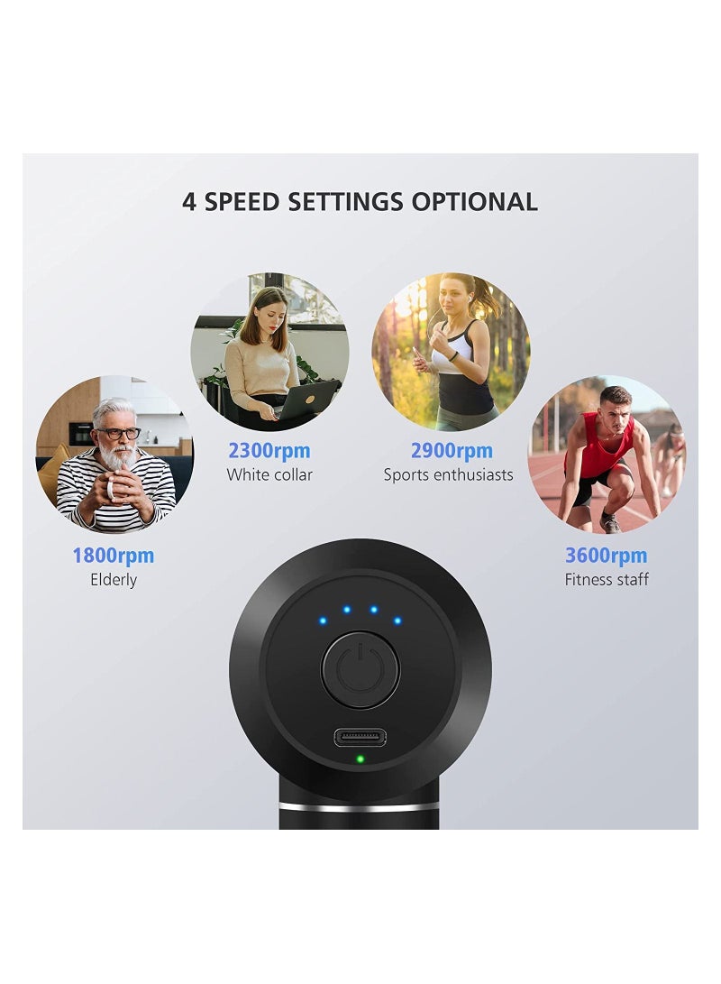 جهاز تدليك كهربائي محمول بجيب مسدس صغير مسدس معالجة العضلات ، مدلك يدوي للعضلات العميقة للجسم ، يخفف من آلام الرياضيين ، آلام العضلات وتصلب الاسترخاء ، معدات اللياقة البدنية المنزلية ، مسدس اللفافة مت - Image 5