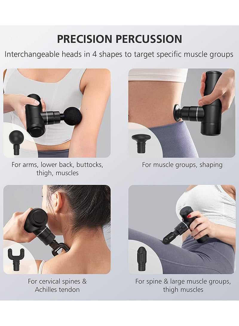 جهاز تدليك كهربائي محمول بجيب مسدس صغير مسدس معالجة العضلات ، مدلك يدوي للعضلات العميقة للجسم ، يخفف من آلام الرياضيين ، آلام العضلات وتصلب الاسترخاء ، معدات اللياقة البدنية المنزلية ، مسدس اللفافة مت - Image 4