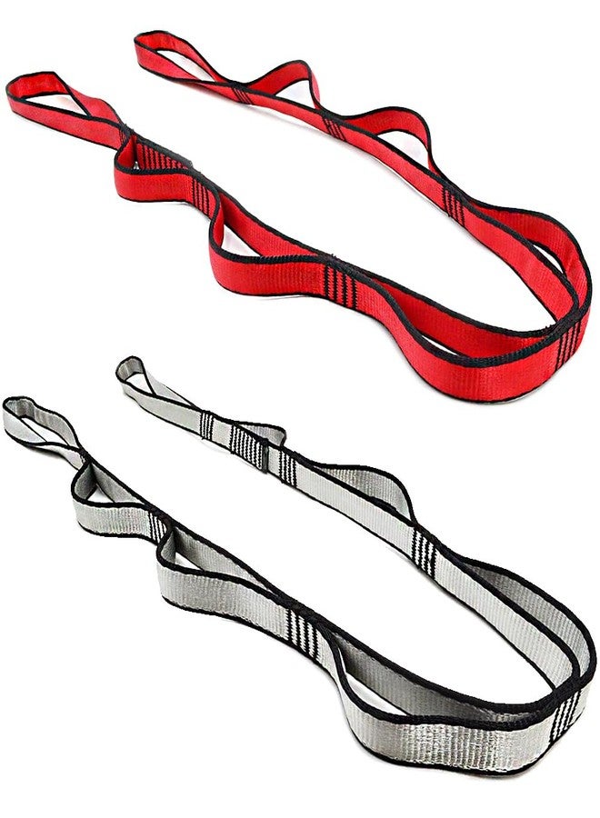 Bwilixiumei 2Pcs Daisy Chain Multipurpose Anti-Gravity Yoga Belt, Climbing Rope, Hammock Rope - 24KN Double-Layer Adjustable Nylon Strap - Image 1