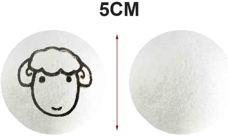 Zhuluck Wool Dryer Balls, White, Anti-Static Laundry Balls for Clothes Drying, 2 Pack - Image 2