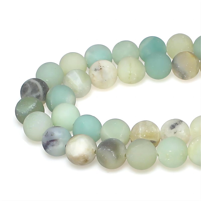 MJDCB Natural Matte ite Round Loose Beads for Jewelry Making DIY Bracelet Necklace 10mm