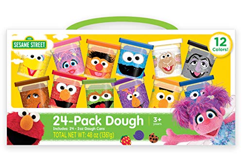 Leap Year Sesame Street 24-Pack of Dough With Carrying Handle, Includes 24 cans of 2oz Dough in 12 popular colors, Gift for Kids - Image 5