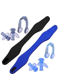 SYOSI Swimming Nose Clips and Earplugs Set 6 Pieces Swimming Headband Ear Plugs Nose Clip Protector Swim Nose Protector for Kids Adults Children Swimming Training Beginners Competitions  - Image 1