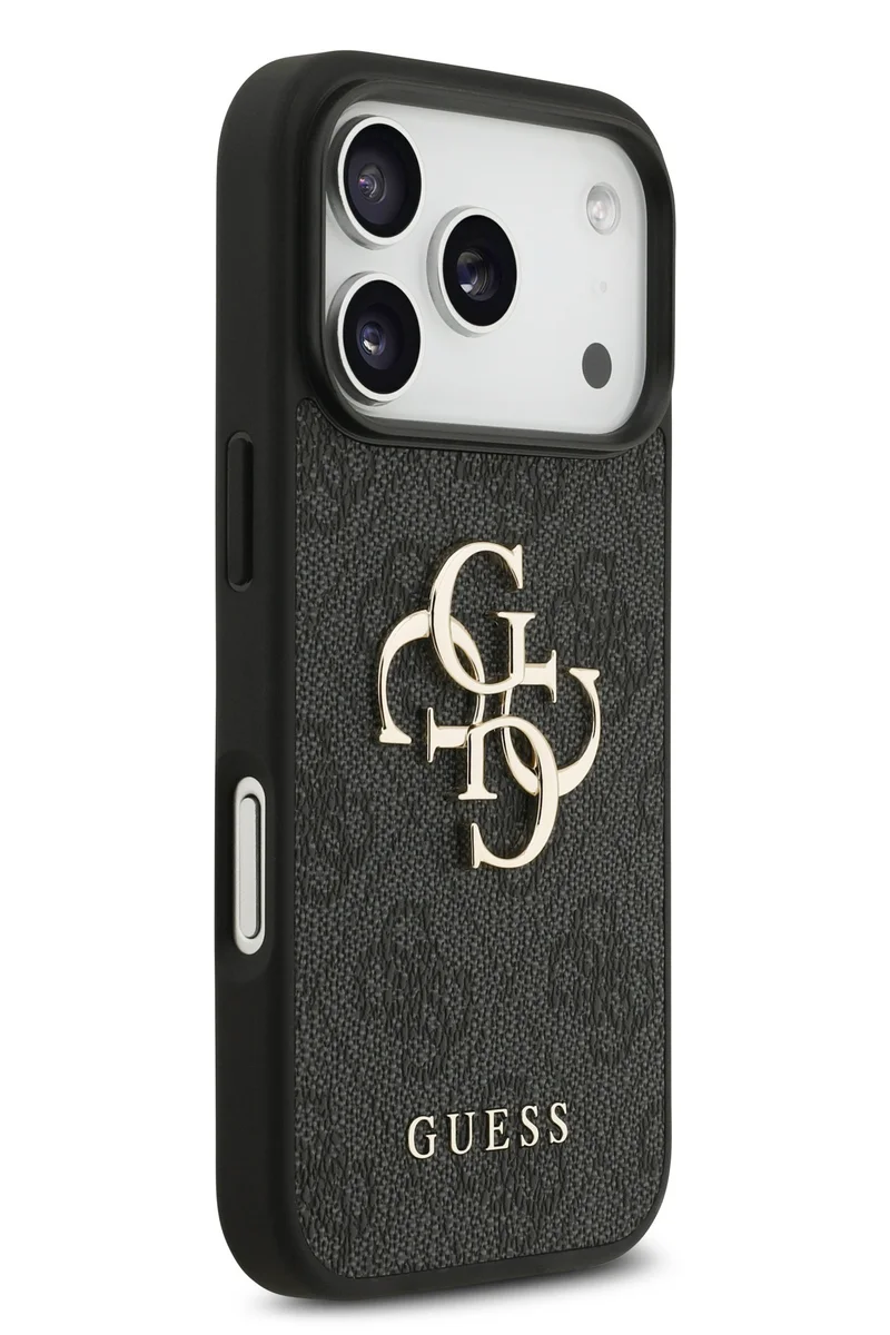 GUESS iPhone 17 Pro Case PU Leather With Big 4G & Classic Logo / Ultra Slim / lightweight design / Easy Installation - Black