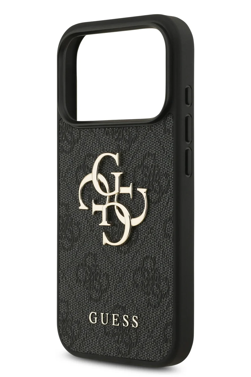 GUESS iPhone 17 Pro Case PU Leather With Big 4G & Classic Logo / Ultra Slim / lightweight design / Easy Installation - Black