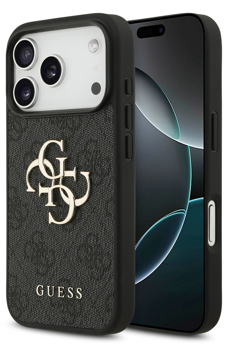 GUESS iPhone 17 Pro Case PU Leather With Big 4G & Classic Logo / Ultra Slim / lightweight design / Easy Installation - Black - Image 2