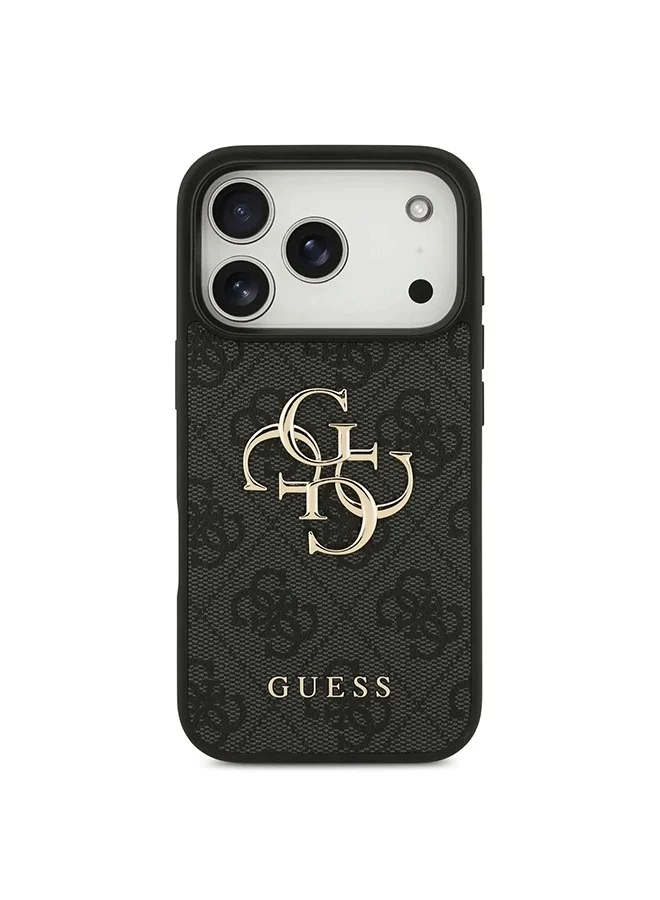 GUESS iPhone 17 Pro Case PU Leather With Big 4G & Classic Logo / Ultra Slim / lightweight design / Easy Installation - Black