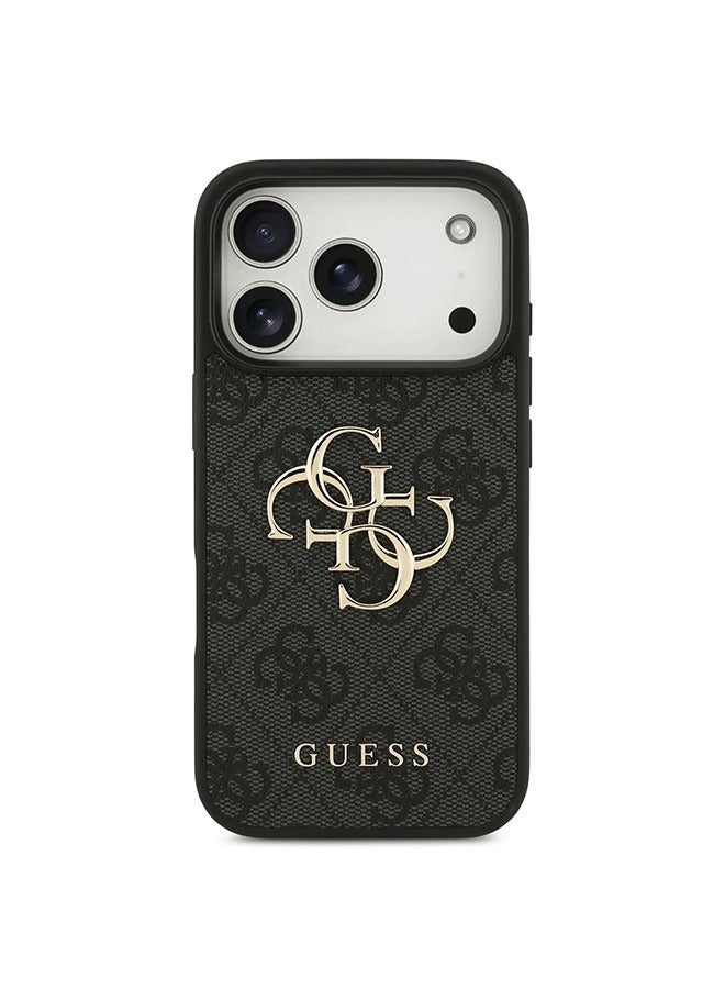 GUESS iPhone 17 Pro Case PU Leather With Big 4G & Classic Logo / Ultra Slim / lightweight design / Easy Installation - Black - Image 1