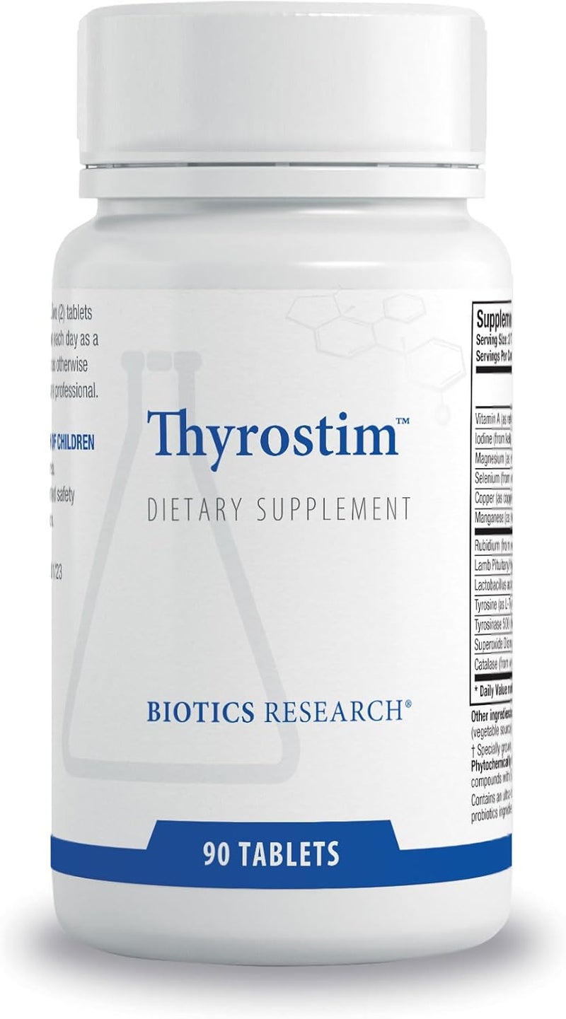 Biotics Research Thyrostim Endocrine Support Balance Thyroid Hormones T3 T4 Aid Thyroid Gland Boost Metabolism Aid in Digestion Support Nervous System 90 Tablets - Image 1