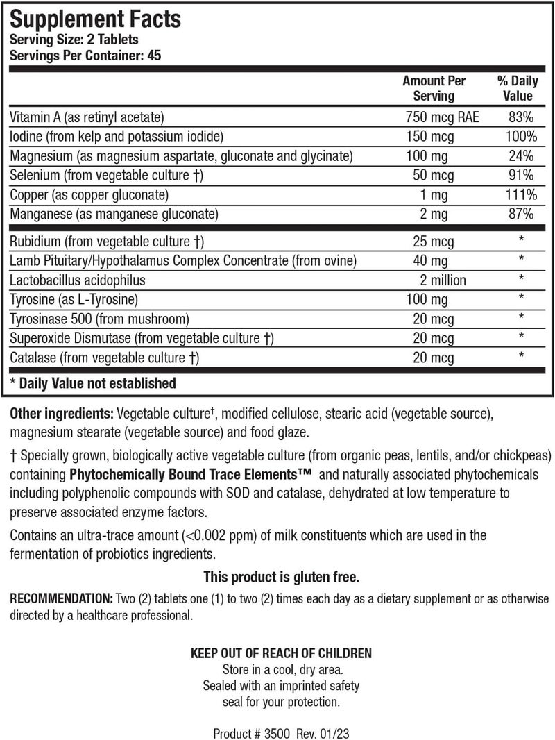 Biotics Research Thyrostim Endocrine Support Balance Thyroid Hormones T3 T4 Aid Thyroid Gland Boost Metabolism Aid in Digestion Support Nervous System 90 Tablets - Image 3