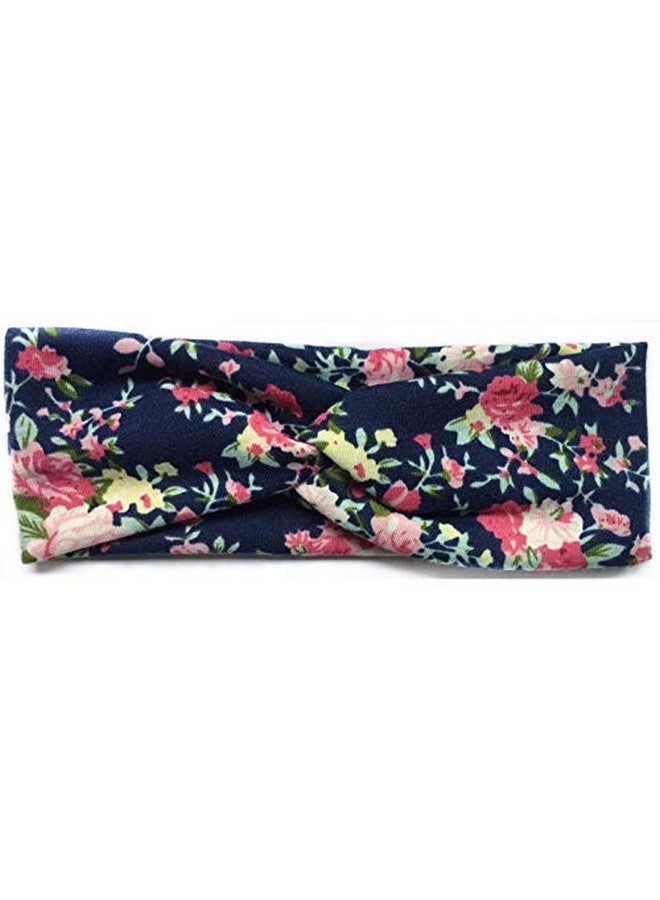 فوكس رباط شعر رياضي من النايلون بعقدة ملتوية مطبوعة بالزهور للنساء، عبوة من قطعة واحدة - متعدد الألوان - Image 3