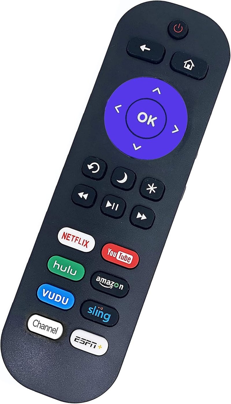 UBay Remote Control for All TCL Roku TV Remote, Universal Replacement for TCL Roku Smart TV - 8 Shortcut Buttons - Image 1