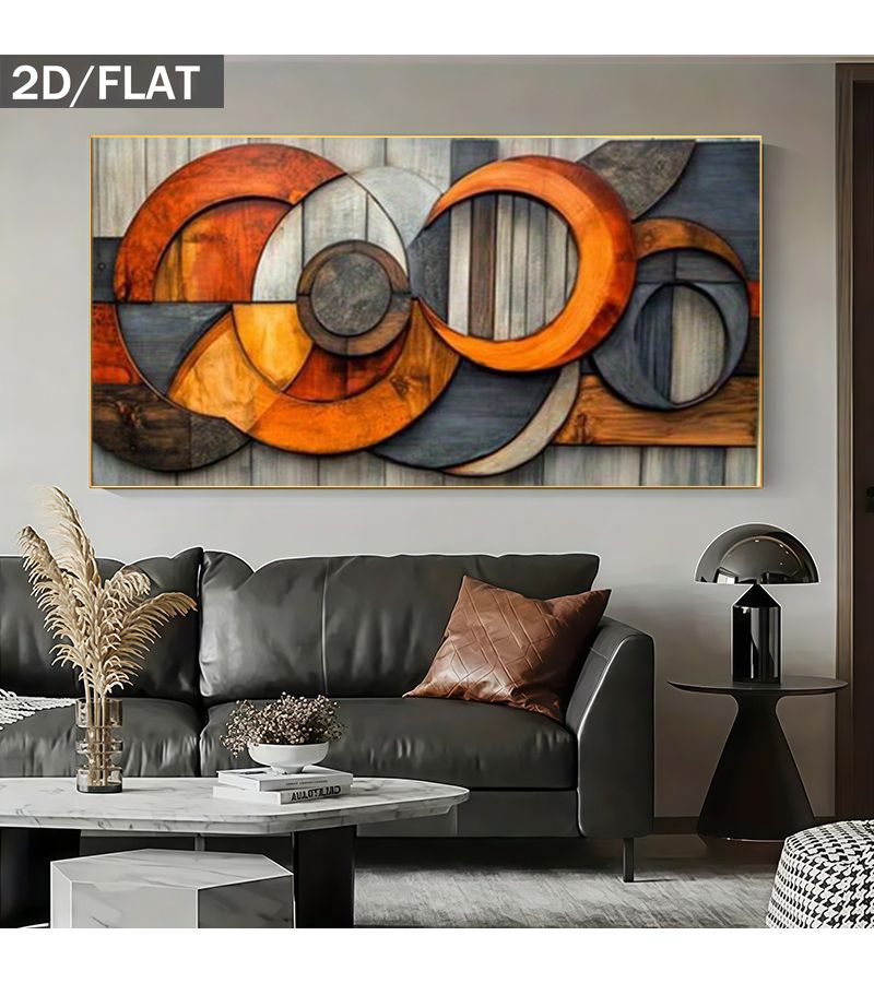 Large Modern Abstract Canvas Painting 32x48 Inches Frameless Multicolor Wall Art Poster - Image 1