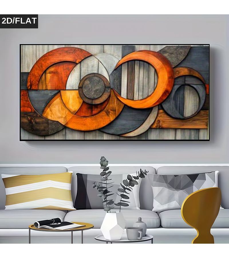 Large Modern Abstract Canvas Painting 32x48 Inches Frameless Multicolor Wall Art Poster - Image 4