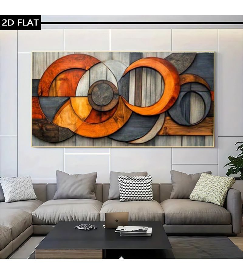 Large Modern Abstract Canvas Painting 32x48 Inches Frameless Multicolor Wall Art Poster - Image 5