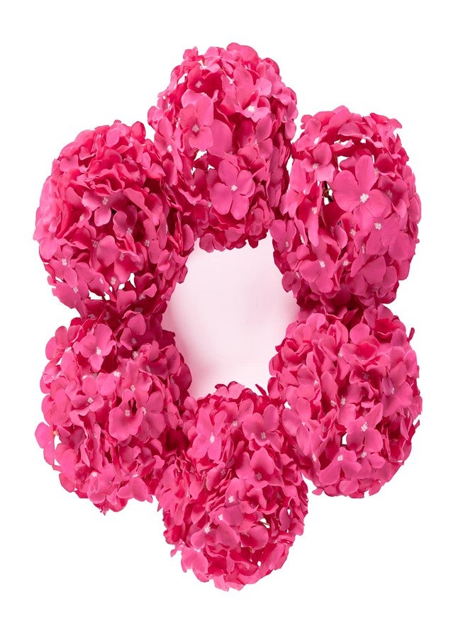 DuHouse 8.7" Silk Hydrangea Flower Heads with Stems Fake Hydrangeas Flowers for DIY Wedding Centerpiece Home Decor,Pack of 6(Fuchsia) - Image 1