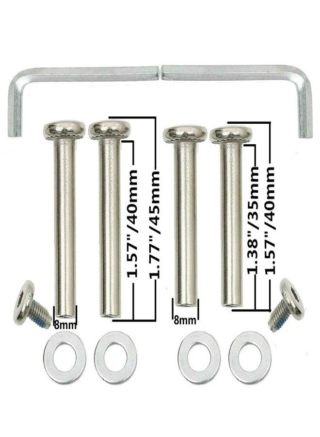 BFLAEPUN Luggage Suitcase Replacement Wheels 72 * 24mm(2.83"x0.95") Inline Skate Wheels With 8mm(0.31") Bearings Silent Swivel Casters Wheels Kit for Trolley Bags Case - Image 5