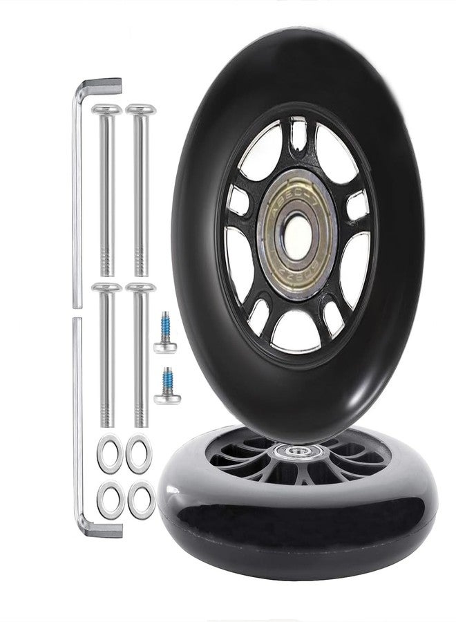 BFLAEPUN Luggage Suitcase Replacement Wheels 72 * 24mm(2.83"x0.95") Inline Skate Wheels With 8mm(0.31") Bearings Silent Swivel Casters Wheels Kit for Trolley Bags Case - Image 1