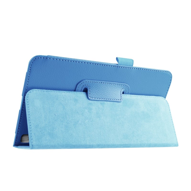 erorex Litchi Texture Horizontal Flip Leather Case With Holder For Lg G Pad F 8.0(Blue) - Image 5