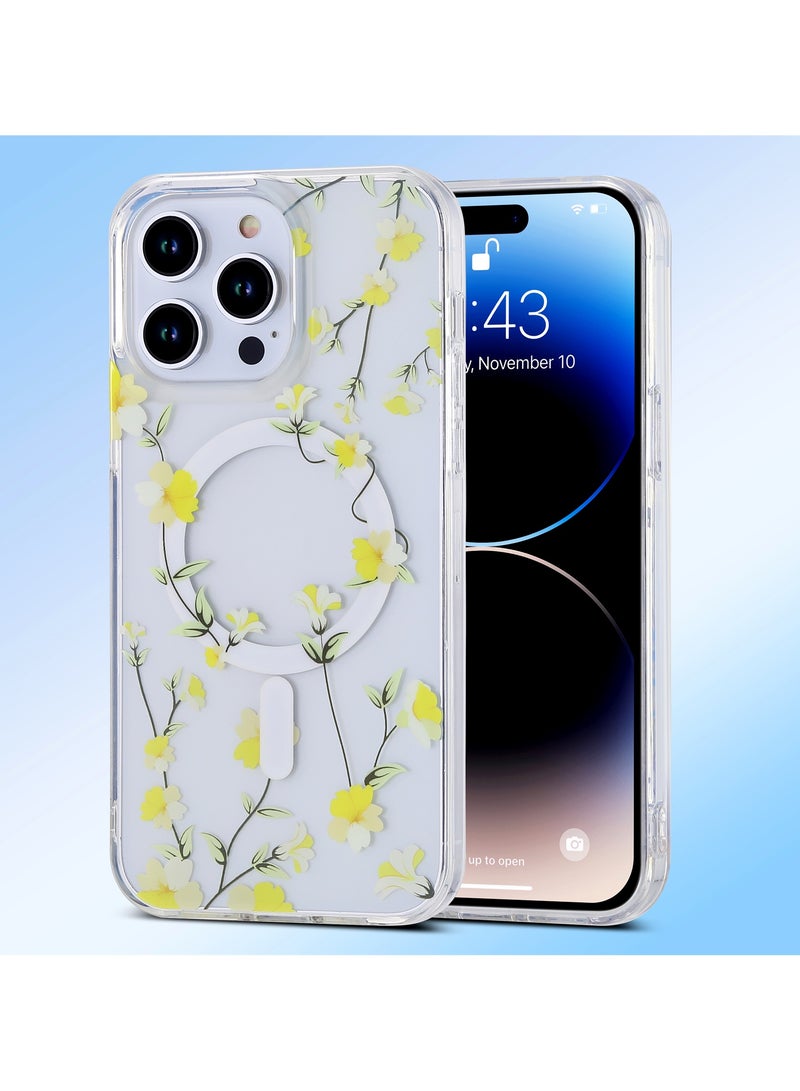 كولور فانس غطاء حماية ماجسيف بالزهور المضيئة لهاتف أيفون 15 برو ماكس - Image 2