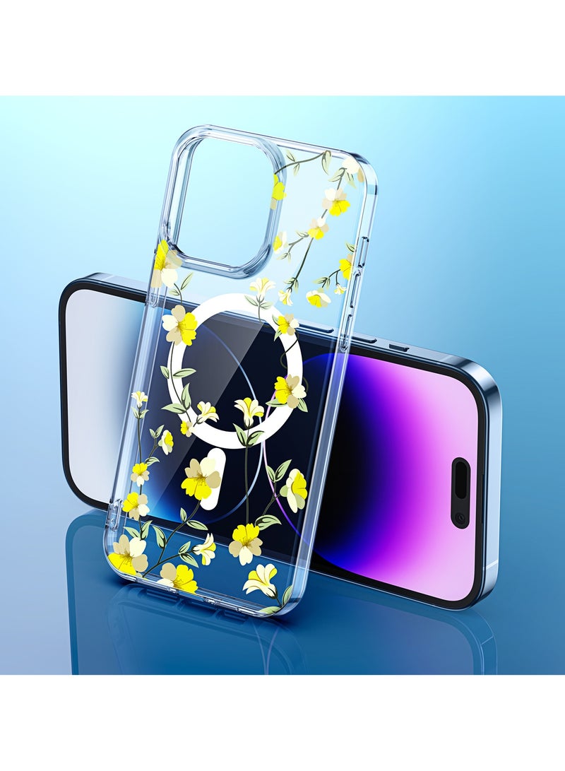 كولور فانس غطاء حماية ماجسيف بالزهور المضيئة لهاتف أيفون 15 برو ماكس - Image 3