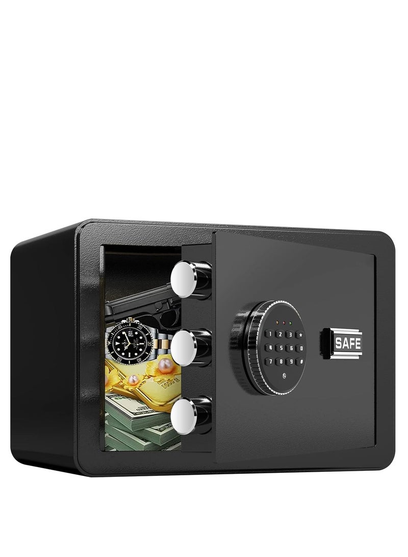 Hotel Safe Deposit Box, Steel Security Storage With key & Electronic Digital Keypad Lock For Office Business Protect Money Cash Watches Laptop Jewelry Passport Documents - Image 1