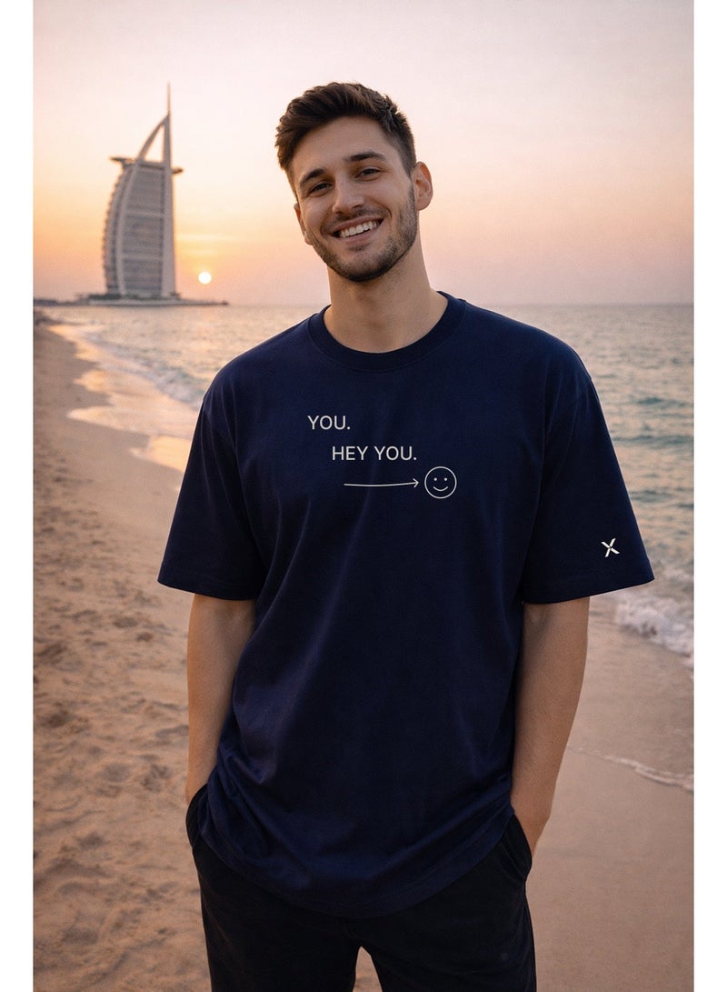 NOMAiX You Hey You T-Shirt | Graphic Oversized Tee | Streetwear Slogan | Oversized Drop Shoulder | Unisex | Made in UAE - Image 3