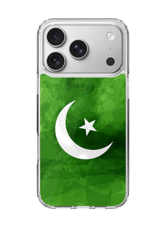 Stylizedd Classic Clear MagSafe Case for iPhone 17 Pro , Hybrid Soft Case Flexible Edges Anti Drop TPU PC Gel Thin Transparent Cover [ Designed for iPhone 17 Pro ] - Crescent Green