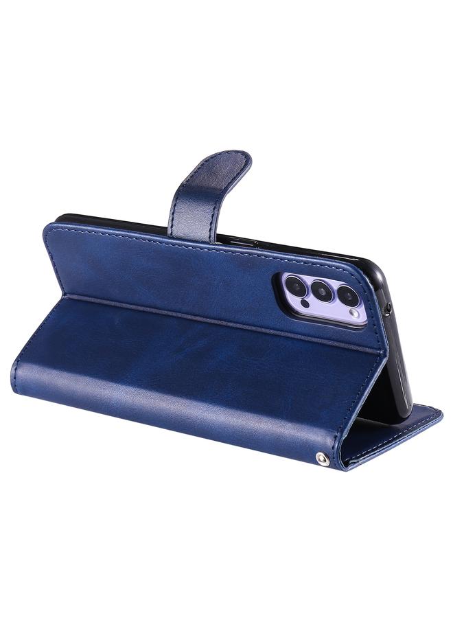 اس-توب جراب لهاتف OPPO Reno4 5G جراب جلدي أنيق بسحاب أفقي قابل للطي مع حامل وفتحات للبطاقات ومحفظة - Image 5