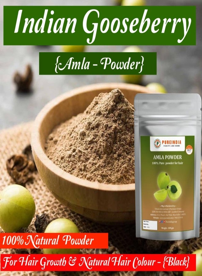 PureIndia Amla Powder for Hair - 100gm | Stop Hairfall | Gooseberry for Long Black Hair Growth | Natural Color - Image 2