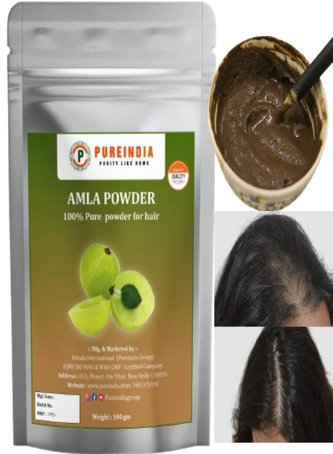 PureIndia Amla Powder for Hair - 100gm | Stop Hairfall | Gooseberry for Long Black Hair Growth | Natural Color - Image 1