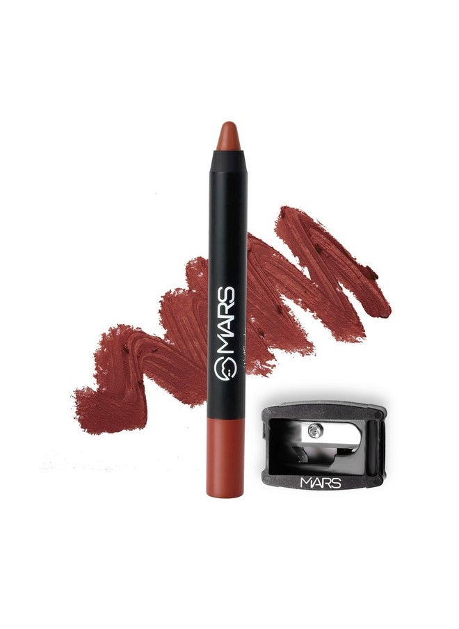 Mars Long Lasting Crayon Lipstick Up To 12 Hours Stay | Matte Finish | Waterproof | Won'T Smudge Won'T Budge Lip Crayon (3.5 Gm) (10-Girl Power)  - Image 1
