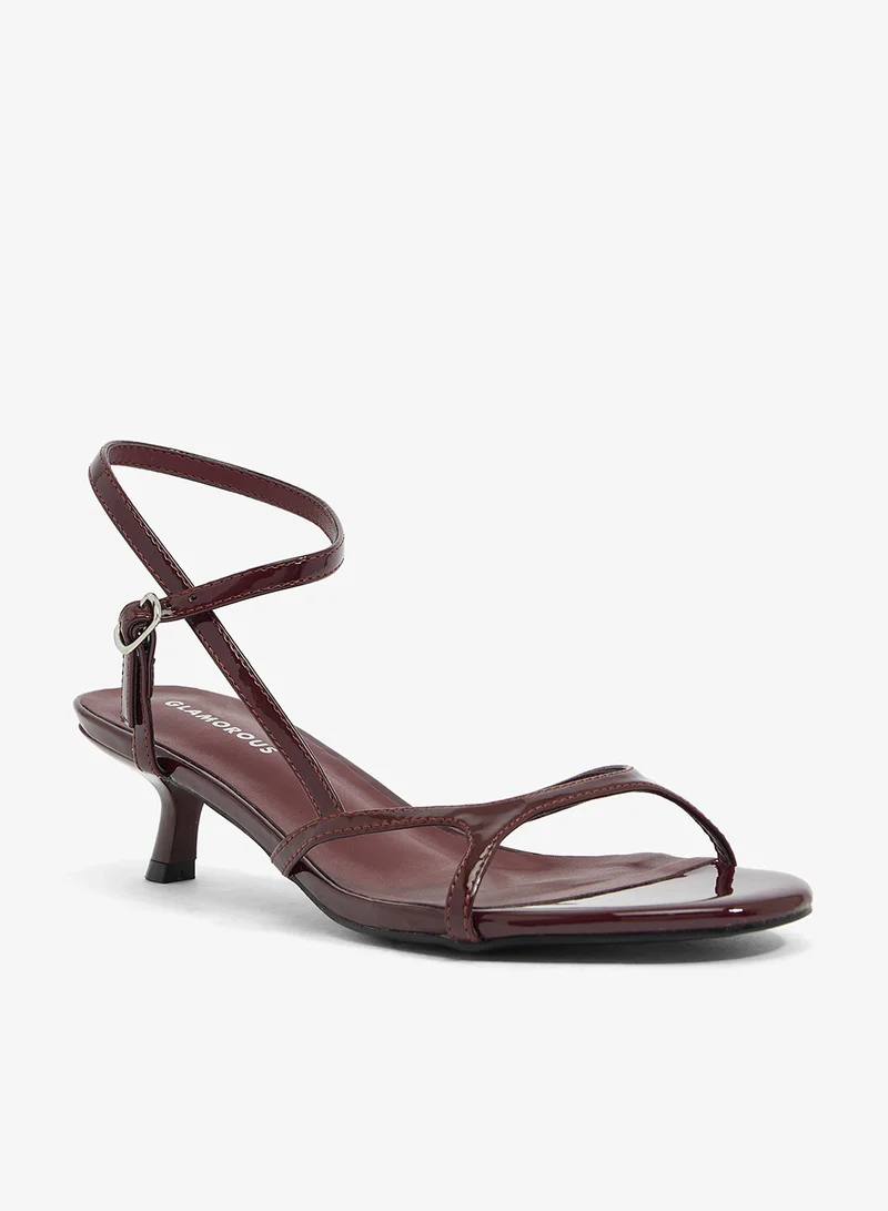 GLAMOROUS Casual Kitten Heel Strappy Sandals